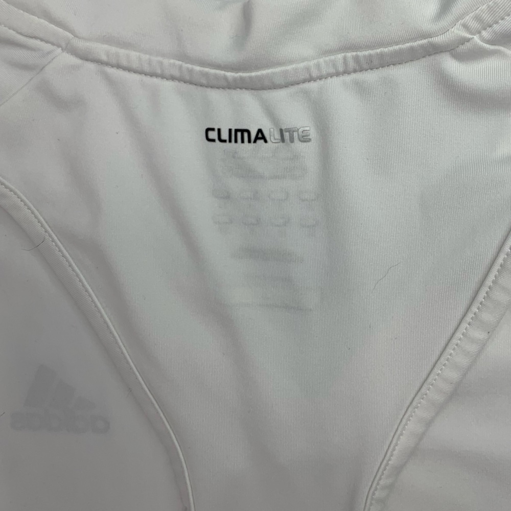 Adidas Clima Lite Sleeveless Razorback White on White Zip Key Pocket Size S - Picture 5 of 11